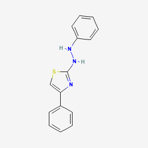 molecular formula C15H13N3S B13875442 1-Phenyl-2-(4-phenyl-1,3-thiazol-2-yl)hydrazine 