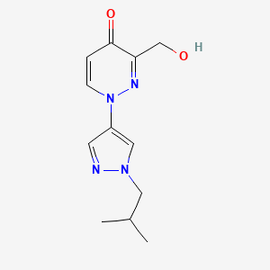 3-(Hydroxymethyl)-1-[1-(2-methylpropyl)pyrazol-4-yl]pyridazin-4-one