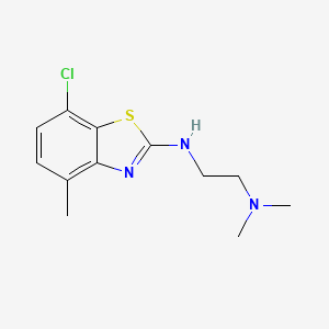 molecular formula C12H16ClN3S B1387548 N'-(7-chloro-4-methyl-1,3-benzothiazol-2-yl)-N,N-dimethylethane-1,2-diamine CAS No. 1105188-40-6