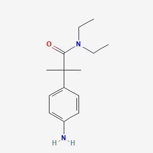 molecular formula C14H22N2O B13875484 2-(4-aminophenyl)-N,N-diethyl-2-methylpropanamide 