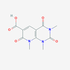 molecular formula C11H11N3O5 B1387550 1,3,8-Trimethyl-2,4,7-trioxo-1,2,3,4,7,8-hexahydropyrido[2,3-d]pyrimidine-6-carboxylic acid CAS No. 1105190-85-9