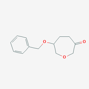 molecular formula C13H16O3 B13875502 6-(Benzyloxy)oxepan-3-one 