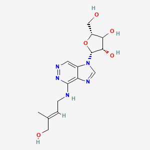 molecular formula C15H21N5O5 B13875505 N-[(2E)-4-Hydroxy-3-methylbut-2-en-1-yl]-1-[(3xi)-beta-D-threo-pentofuranosyl]-1H-imidazo[4,5-d]pyridazin-4-amine CAS No. 1009341-51-8