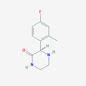 molecular formula C11H13FN2O B1387551 (R)-3-(4-Fluoro-2-methylphenyl)piperazin-2-one CAS No. 1153574-57-2