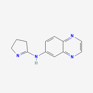 molecular formula C12H12N4 B13875537 N-(3,4-dihydro-2H-pyrrol-5-yl)quinoxalin-6-amine 