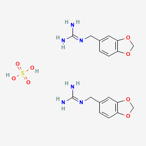 molecular formula C18H24N6O8S B1387555 1-(Benzo[d][1,3]dioxol-5-ylmethyl)guanidine hemisulfate CAS No. 17228-46-5