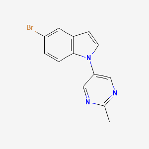 molecular formula C13H10BrN3 B13875574 5-Bromo-1-(2-methylpyrimidin-5-yl)-1H-indole 