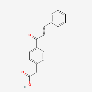 molecular formula C17H14O3 B13875631 2-[4-(3-Phenylprop-2-enoyl)phenyl]acetic acid CAS No. 3645-69-0