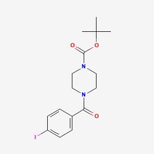 molecular formula C16H21IN2O3 B1387565 Tert-butyl 4-(4-iodobenzoyl)piperazine-1-carboxylate CAS No. 1049022-58-3