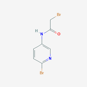 molecular formula C7H6Br2N2O B13875654 2-bromo-N-(6-bromopyridin-3-yl)acetamide 