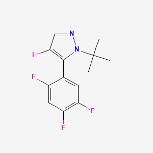 molecular formula C13H12F3IN2 B1387566 1-(tert-Butyl)-4-iodo-5-(2,4,5-trifluorophenyl)-1H-pyrazole CAS No. 1206676-75-6