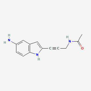 N-(3-(5-amino-1H-indol-2-yl)prop-2-ynyl)acetamide