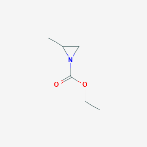 molecular formula C6H11NO2 B13875672 N-Carbathoxy-2-methylaziridin 