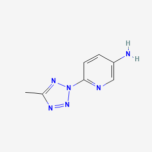 molecular formula C7H8N6 B13875695 6-(5-Methyltetrazol-2-yl)pyridin-3-amine 