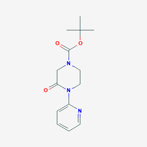 molecular formula C14H19N3O3 B13875707 Tert-butyl 3-oxo-4-(pyridin-2-yl)piperazine-1-carboxylate 