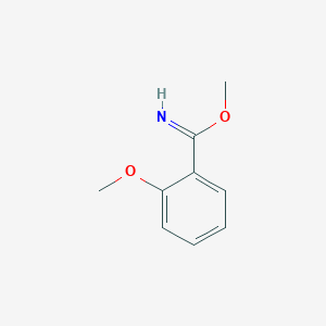 molecular formula C9H11NO2 B13875719 Methyl 2-methoxybenzenecarboximidate 