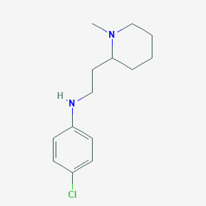 molecular formula C14H21ClN2 B13875721 4-chloro-N-[2-(1-methylpiperidin-2-yl)ethyl]aniline 