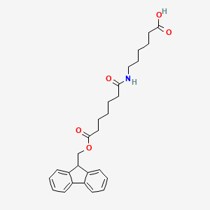 molecular formula C27H33NO5 B13875753 6-[[7-(9H-fluoren-9-ylmethoxy)-7-oxoheptanoyl]amino]hexanoic acid 