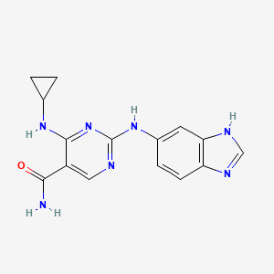 2-(3H-benzimidazol-5-ylamino)-4-(cyclopropylamino)pyrimidine-5-carboxamide