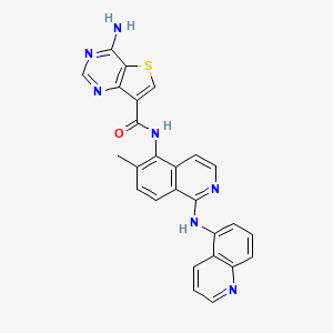 4-amino-N-[6-methyl-1-(quinolin-5-ylamino)isoquinolin-5-yl]thieno[3,2-d]pyrimidine-7-carboxamide