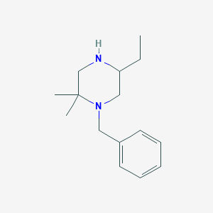 molecular formula C15H24N2 B13875788 1-Benzyl-5-ethyl-2,2-dimethylpiperazine 