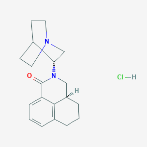 molecular formula C₁₉H₂₅ClN₂O B138758 帕洛诺司琼盐酸盐，(3R)- CAS No. 135729-76-9