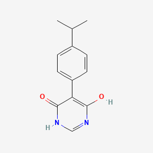 molecular formula C13H14N2O2 B13875822 4-hydroxy-5-(4-propan-2-ylphenyl)-1H-pyrimidin-6-one 