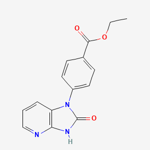 molecular formula C15H13N3O3 B13875824 ethyl 4-(2-oxo-3H-imidazo[4,5-b]pyridin-1-yl)benzoate 