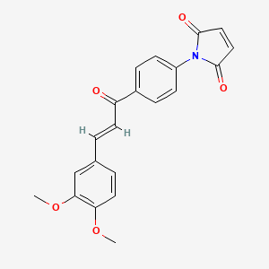 molecular formula C21H17NO5 B1387584 1-{4-[(2E)-3-(3,4-二甲氧基苯基)丙-2-烯酰]苯基}-1H-吡咯-2,5-二酮 CAS No. 949923-55-1