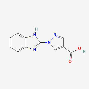 molecular formula C11H8N4O2 B1387586 1-(1H-苯并咪唑-2-基)-1H-吡唑-4-羧酸 CAS No. 1193381-96-2