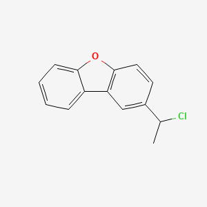 molecular formula C14H11ClO B13875869 2-(1-Chloroethyl)dibenzofuran 