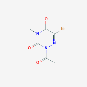 molecular formula C6H6BrN3O3 B13875879 2-Acetyl-6-bromo-4-methyl-1,2,4-triazine-3,5(2h,4h)-dione CAS No. 15870-76-5