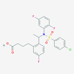 2-[(1R)-1-[[(4-chlorophenyl)sulfonyl](2,5-difluorophenyl)amino]ethyl]-5-fluoroBenzenebutanoic acid