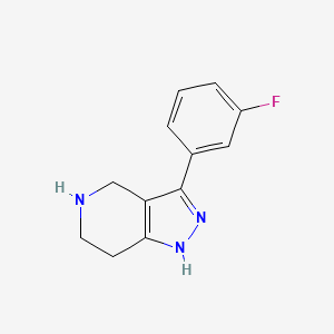 B1387591 3-(3-Fluorophenyl)-4,5,6,7-tetrahydro-2H-pyrazolo[4,3-c]pyridine CAS No. 916423-50-2