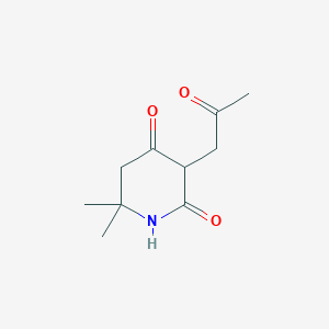 molecular formula C10H15NO3 B13875917 6,6-Dimethyl-3-(2-oxopropyl)piperidine-2,4-dione 