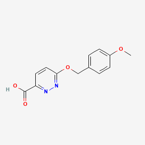 molecular formula C13H12N2O4 B13875933 6-[(4-Methoxyphenyl)methoxy]pyridazine-3-carboxylic acid 