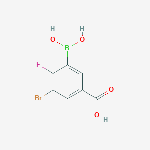 B1387597 2-Fluoro-3-bromo-5-carboxyphenylboronic acid CAS No. 1452575-84-6