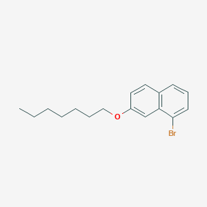 molecular formula C17H21BrO B13875973 1-Bromo-7-heptoxynaphthalene 