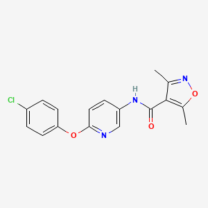 molecular formula C17H14ClN3O3 B13875979 N-[6-(4-chlorophenoxy)pyridin-3-yl]-3,5-dimethyl-1,2-oxazole-4-carboxamide 