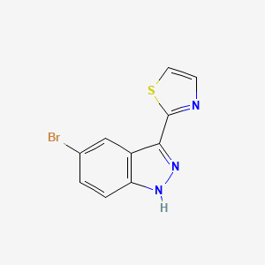 molecular formula C10H6BrN3S B13875982 2-(5-bromo-1H-indazol-3-yl)-1,3-thiazole CAS No. 911305-82-3