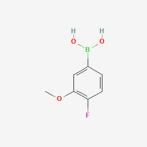 molecular formula C7H8BFO3 B1387599 4-氟-3-甲氧基苯硼酸 CAS No. 854778-31-7