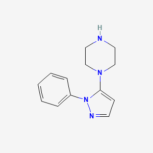 molecular formula C13H16N4 B13875998 1-(2-Phenylpyrazol-3-yl)piperazine 