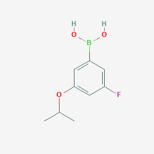 molecular formula C9H12BFO3 B1387601 3-Fluoro-5-isopropoxyphenylboronic acid CAS No. 850589-54-7