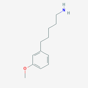 molecular formula C12H19NO B13876020 5-(3-Methoxyphenyl)pentan-1-amine 