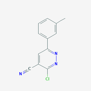 molecular formula C12H8ClN3 B13876028 3-chloro-6-(3-methylphenyl)-4-Pyridazinecarbonitrile CAS No. 1449133-08-7