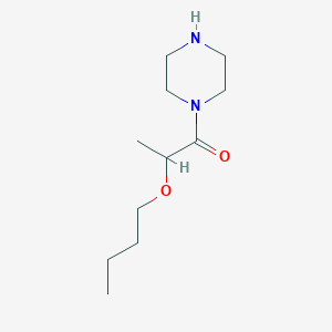 molecular formula C11H22N2O2 B13876058 2-Butoxy-1-piperazin-1-ylpropan-1-one 