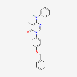 3-(4-(benzyloxy)phenyl)-5-methyl-6-(phenylamino)pyrimidin-4(3H)-one