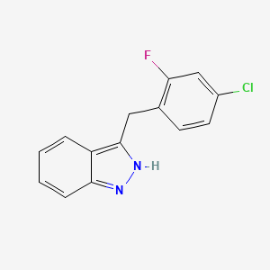 3-[(4-chloro-2-fluorophenyl)methyl]-2H-indazole