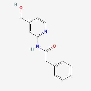 molecular formula C14H14N2O2 B13876093 N-[4-(hydroxymethyl)pyridin-2-yl]-2-phenylacetamide 