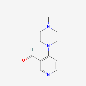 molecular formula C11H15N3O B13876104 4-(4-Methylpiperazin-1-yl)pyridine-3-carbaldehyde 